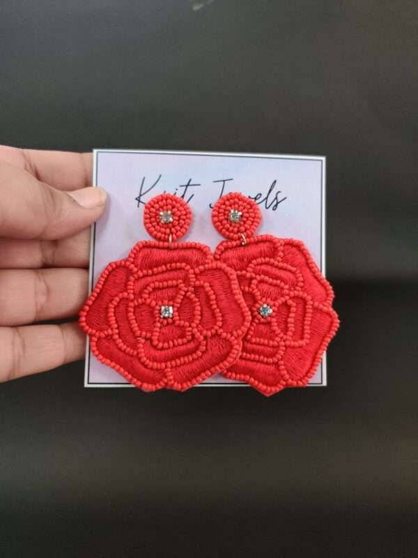 Flower Beaded Earrings