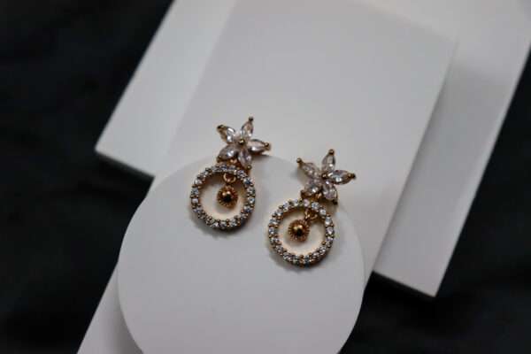 Star Drop American Diamond Stud Earrings