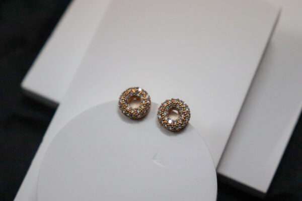Small Circle American Diamond Stud Earrings