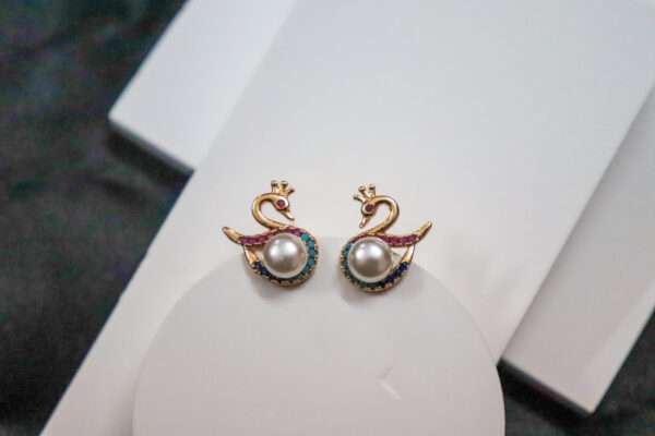 Swan American Diamond Stud Earrings