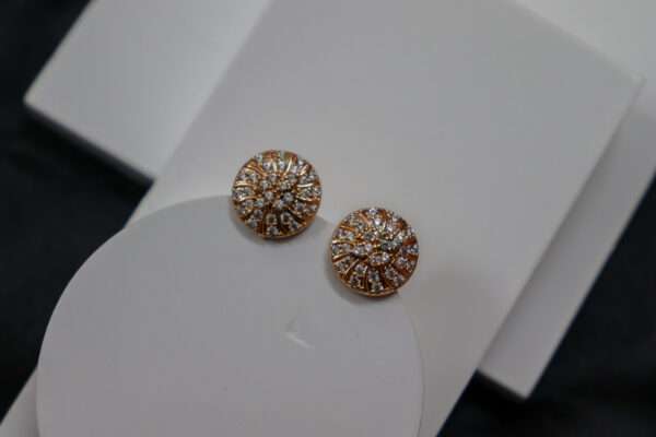 Round American Diamond Stud Earrings